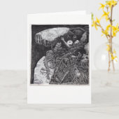 上と下、カード カード (黄色い花)