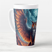 上と下 – Wise Owl Art カフェラテマグ (左アングル)