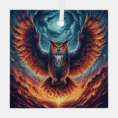 上と下 – Wise Owl Art ガラスオーナメント (裏面)
