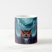 上と下 – Wise Owl Art コーヒーマグカップ (中央)