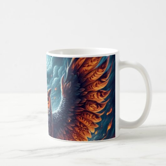 上と下 – Wise Owl Art コーヒーマグカップ (右)