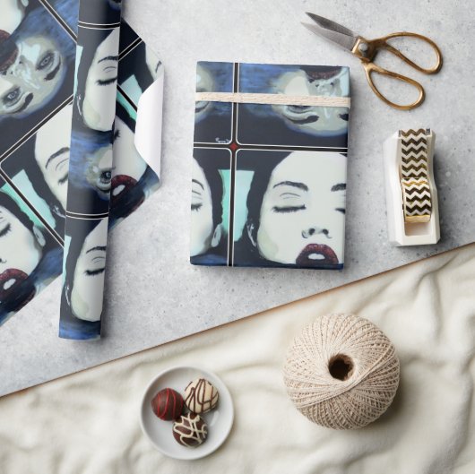 「上と同じように、下絵を描も同じように ラッピングペーパー (クラフト)