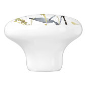 上にあられる花-水彩画のパステルの花 セラミックノブ (側面)