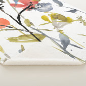 上にあられる花-水彩画の花及び茎 シェルパブランケット (3/4)