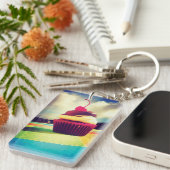 上にカラフルさくらんぼ付きカップケーキ キーホルダー (正面右)