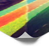 上にカラフルさくらんぼ付きカップケーキ ポスター (角)