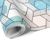 上にカラフルブラシストローク黒い幾何学的パターン ラッピングペーパー (ロールコーナー)