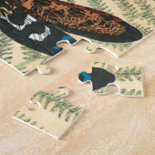 上にカラフル浮いているトンボ葉リ ジグソーパズル (側面)