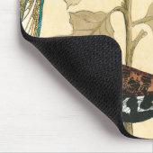 上にカラフル浮いているトンボ葉リ マウスパッド (コーナー)