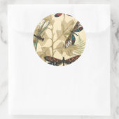 上にカラフル浮いているトンボ葉リ ラウンドシール (バッグ)