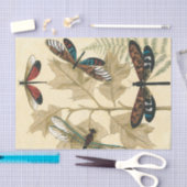 上にカラフル浮いているトンボ葉リ 薄葉紙 (クラフト)