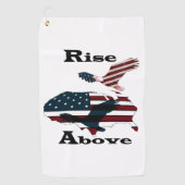 上に上がる ゴルフタオル (正面)