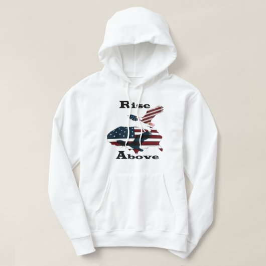 上に上がる パーカ (デザイン正面)