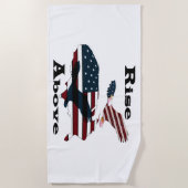 上に上がる ビーチタオル (正面)