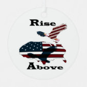 上に上がる メタルオーナメント (正面)