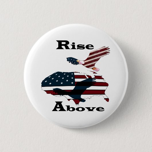 上に上がる 缶バッジ (正面)