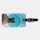 上に上に上に猫遠くにのフェリーニと ラゲッジタグ (正面横)