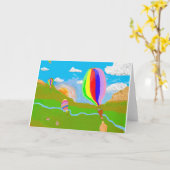 上に上遠くにがって カード (黄色い花)