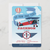 上に上遠くにげ、少年、航空、タイムフライ、1st 招待状 (正面)