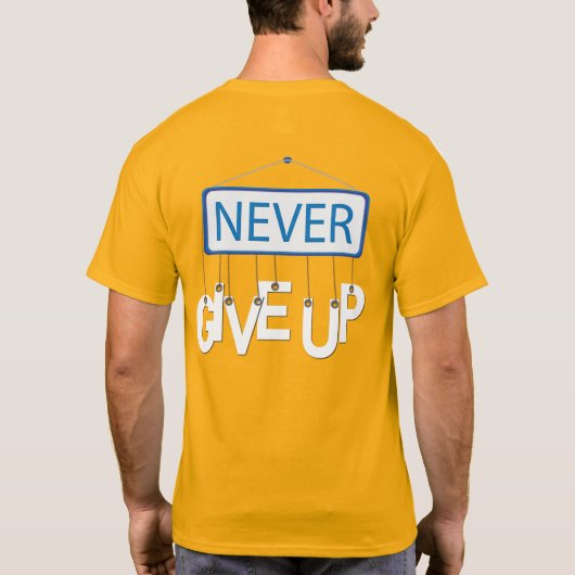 上に与えせず意欲を起こ、引用文Tシャツ Tシャツ (裏面)