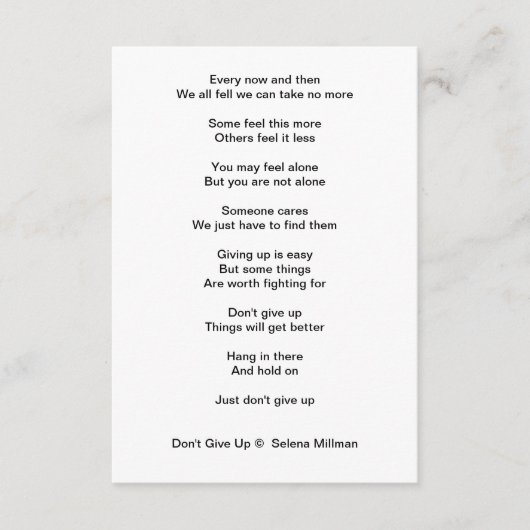 「上に与えせん」詩 エンクロージャーカード (正面)