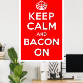 上に保落ち着いてベーコン ポスター (ホームオフィス)