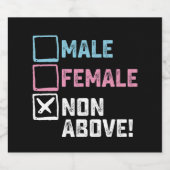 上に女性の男性！トランスジェンダーおもしろいゲイ ビールラベル (シングルラベル)