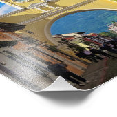 上に火山を持つラ・マーセド・アーチ フォトプリント            (角)