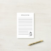 上に移動して白い祈祈りの言葉のリストが並び ポストイット (デスク上)