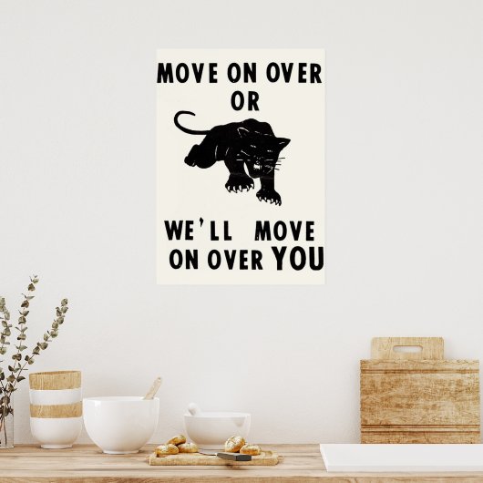 上に移動または上に移動する上に移動する黒パン ポスター (キッチン)