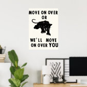 上に移動または上に移動する上に移動する黒パン ポスター (ホームオフィス)