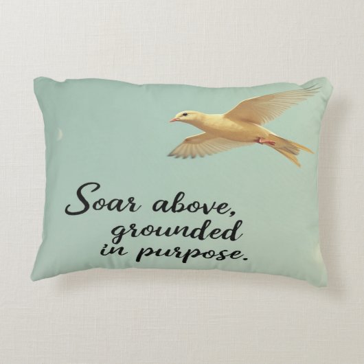 上に舞い上がり、目的に基づく感動的- アクセントクッション (裏面)