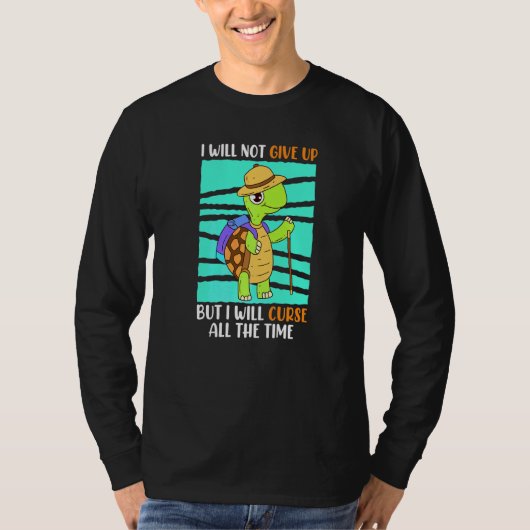 上に行くな与えいが、亀のジョガーランナーを誓う Tシャツ (正面)