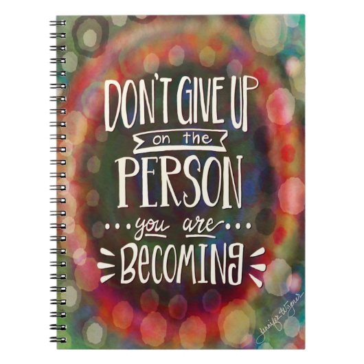 上に行くな与えい勇気付けられるかわいらしトレンディー ノートブック (正面)