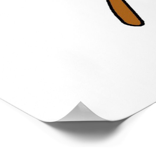 上のこうもりガールスティックフィギュア野球ギフト ポスター (角)