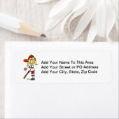 上のこうもりガールスティックフィギュア野球ギフト ラベル (インサイチュ)