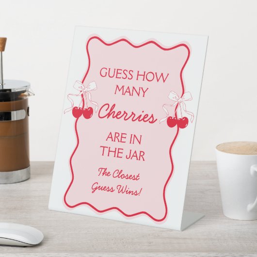 上のさくらんぼさくらんぼ数を推測 台座サイン (インサイチュ)