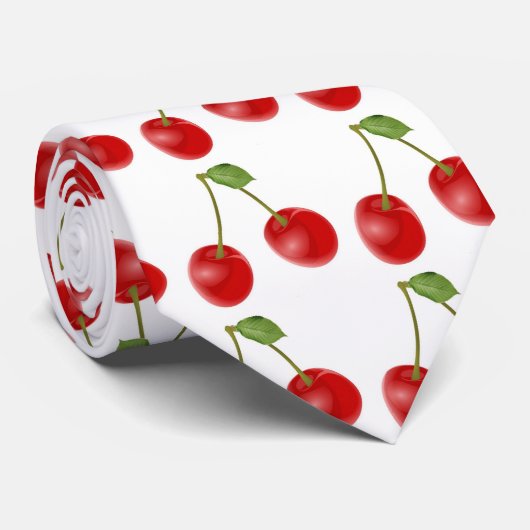 上のさくらんぼ ネクタイ (ロール)