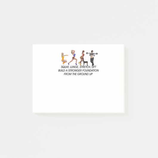 上のずんぐりとしたスローガン ポストイット (正面)