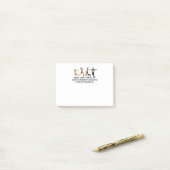 上のずんぐりとしたスローガン ポストイット (デスク上)