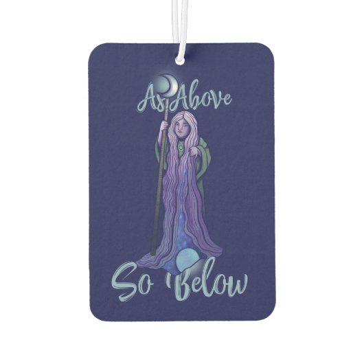 「上のように下に」クローン月女神のアー異教のト カーエアーフレッシュナー (裏面)