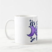 「上のように下に」トリプル・ムーン・ペンタグラム異教の コーヒーマグカップ (左)