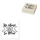 「上のように下に」トリプル・ムーン・ペンタグラム異教の ラバースタンプ (押印)