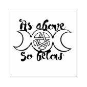 「上のように下に」トリプル・ムーン・ペンタグラム異教の ラバースタンプ (インプリント)