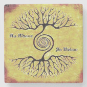 上のように，下のように。生命の木，スピリチュアルコースター ストーンコースター (正面)