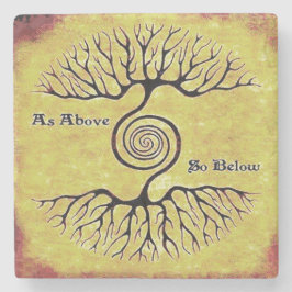 上のように，下のように。生命の木，スピリチュアルコースター ストーンコースター