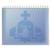 上のイエスの名前は聖書の聖句の教会 カレンダー (カバー)