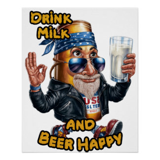 上のカラフルなビール缶 ポスター