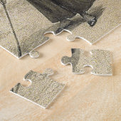 上のゴルフ女の子 ジグソーパズル (側面)