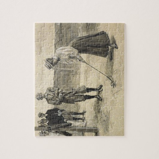 上のゴルフ女の子 ジグソーパズル (縦)